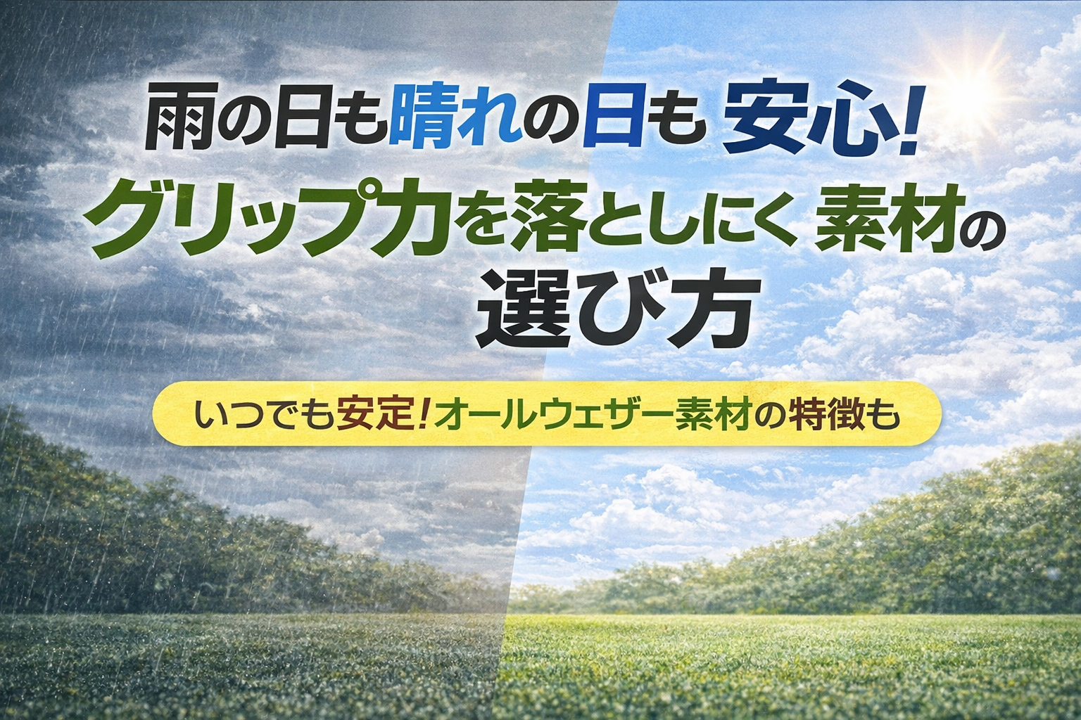 雨の日も晴れの日も安心｜グリップ力を落としにくい素材の選び方